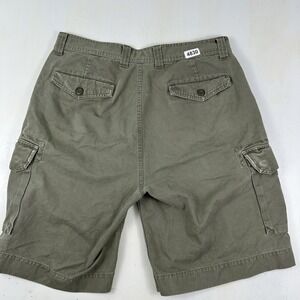 VTG Arizona Baggy Cargo Shorts Men 36 x 10 Army Green Y2K Military Utility Skate